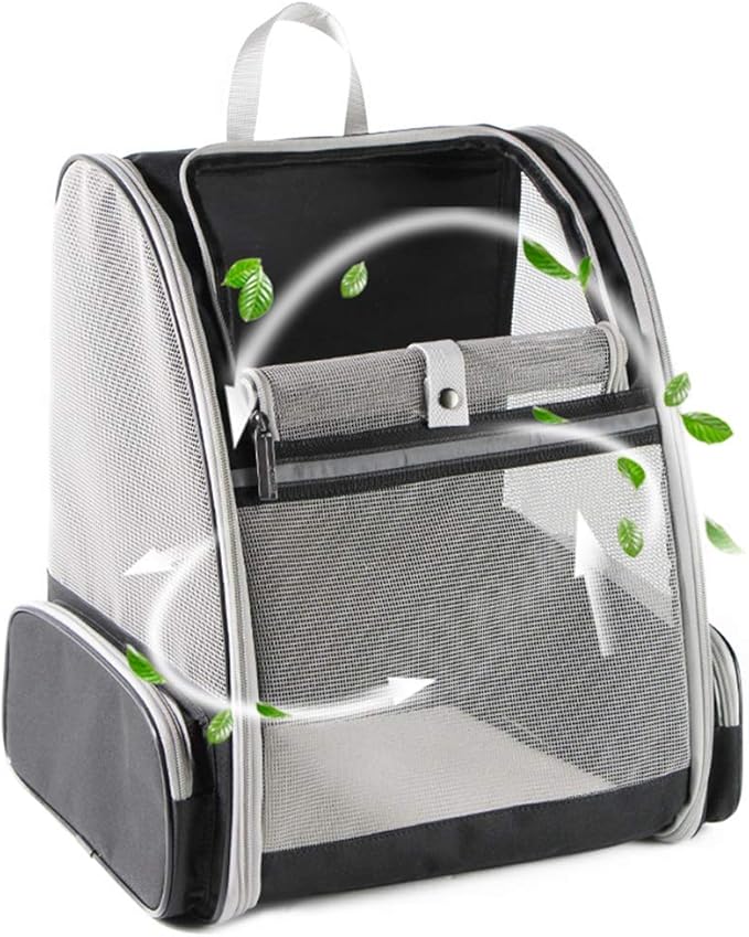 Texsens Innovative Traveler Bubble Backpack Pet Carriers for Cats and Dogs (Black)-Mewly Pet