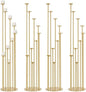 4pcs 9 Arm Candelabra, Floor Candle Holders Tall Set for Wedding Aisle Decoration,Gold Candelabras for Fireplace,Candle Stand Fit for Flameless or Wax