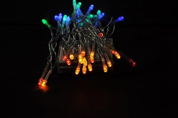 Karlling Battery Operated Christmas Lights,13 ft Short Clear Wire String Led Twinkle Fairy Light for Small Mini Xmas Tree and Wedding Party Indoor/Outdoor Decoration(Multicolor,5 Pack)