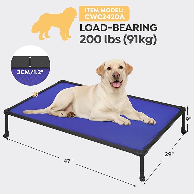 Veehoo Chew Proof Dog Bed - Anti-Scratch Durable Dog Hammock, Off Ground, CWC2420ACP-Mewly Pet