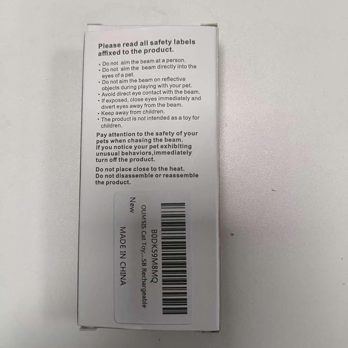 Cat Toys, USB Rechargeable Interactive Cat Mouse Toys, 3 Light Modes & 5 Adjustable Patterns, Portable Kitten Toy for Indoor Cats & Dogs, Training & Exercise Fun-Mewly Pet