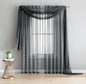 LINENZONE Pair of 2 Rod Pocket Voile Window Treatments. Great Farmhouse Style Sheer Curtains for Living Room, Bedroom, Dining Room, Patio or Canopy Bed. (Amazing Sheers - 56" W x 84" L, Charcoal)