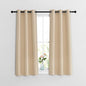 NICETOWN Bedroom Blackout 48 inch Curtains and Drapes - Window Treatment Thermal Insulated Solid Grommet Room Darkening for Bedroom (Biscotti Beige, Set of 2, W37 x L48)