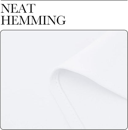 NICETOWN White Curtains for Sliding Door - 55 by 90, 2 Pieces, Blocking Out 50% Sunlight Window Treatment Modern Design Grommet Curtain Panels for Dining Room