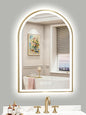 20x30 Inch Arch LED Bathroom Mirror, Gold Lighted Bathroom Mirrors Wall Mounted, Vanity Mirror with Anti-Fog, Memory Function, 3 Color Temperature, Dimmable Led Mirror for Bathroom