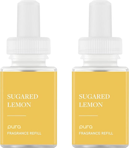 PuraHome Scent Refill - Smart Home Air Diffuser - Up to 120-Hours of Luxury Fragrance per Refill - Home Essential - Clean & Safe Diffuser Fragrance - 2 Pack, Sugared Lemon