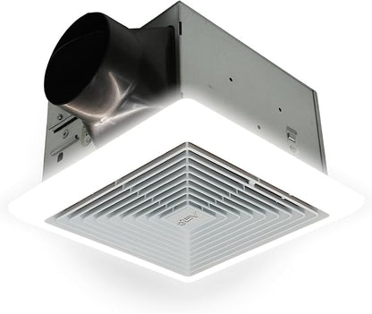 BV LED Bathroom Exhaust Fan With Light 110CFM - 1.2 Sones, Ultra Quiet, 800lm | Bathroom Vent Fan 3000K/4000K/5000K, Covers up to 110 sq. ft. | 4 Inch Duct Collar, Easy Install & Replace