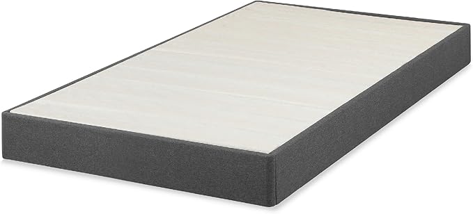 ZINUS Upholstered Metal and Wood Box Spring, 7.5 Inch Mattress Foundation, Easy Assembly, Fabric Paneled Design, Twin