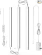 ASOKO Under Cabinet Led Light Plug in, Dimmable Daylight White 4500K, 3 Pack 12 inch Linkable Led Under Counter Lights for Kitchen, Shelf, Workbench, Cupboard, ETL Listed Plug 24V, UNO-LK 4500K