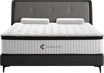 Full Size Mattresses,10 Inch Hybrid Full Mattress in a Box with Memory Foam & Individual Pocket Spring for Edge Support,Pressure Relief,Medium Firm White Full Mattress,CertiPUR-US.