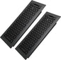 4x12 Inches 2 Pack Heavy Duty Walkable Floor Register - Easy Adjust Air Supply Lever Decorative Floor Vent Covers - Boston Design Vent Covers for Home - Matte Black
