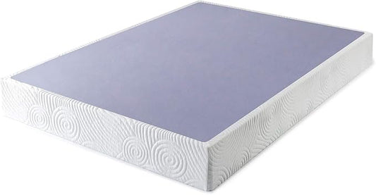 ZINUS Metal Box Spring with Wood Slats, 9 Inch Mattress Foundation, Sturdy Steel Structure, Easy Assembly, California King