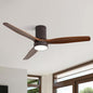 Sofucor 52 Inch Ceiling Fans with Lights, Indoor/Outdoor Ceiling Fan with Light and Remote, Quiet DC Reversible, Dimmable, Flush Mount, 3 Blade Solid Wood Ceiling Fans or Patio Bedroom Farmhouse