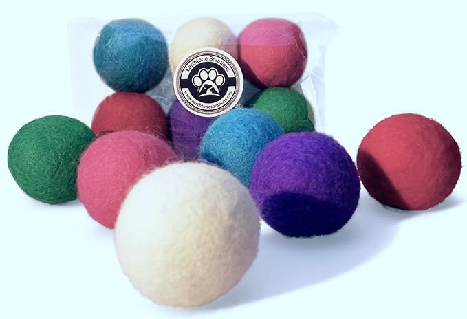 Wool Cat Toys - Felt Balls Assortments for Small Pet Fetch and Play - Eco Friendly Quiet Wool Ball Toy for Cats and Kittens - Choose Your Colors (Variety Pack)-Mewly Pet
