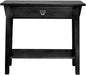 Leick Home Mission Console Table, Solid Wood, 1 Storage Drawer, Bottom Display Shelf, Narrow Depth, Easy-Assembly, For Living Room/Hallway, Slate Black, 30 in L x 10 in W x 28 in H, 9057-SL