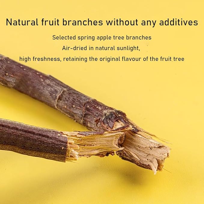 Guinea Pig Toys Apple Sticks, Tissimo Grass Sticks, Sweet Bamboo,Types of Combined Chew Toys,Pertain Chinchilla Squirrel Gerbil Hamster Squirrel Guinea Pigs-Mewly Pet