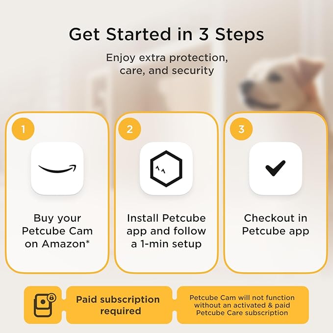 Petcube Security Camera (Cam with Subscription)-Mewly Pet