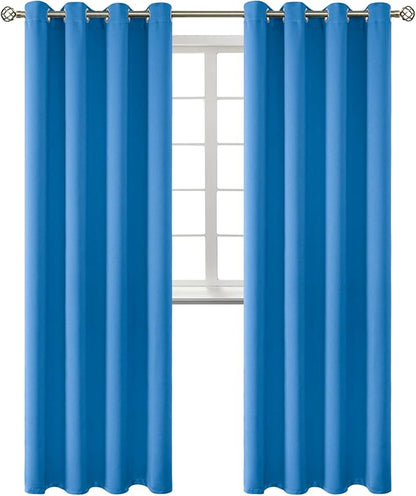 BGment Room Darkening Curtains 120 Inches Long - Grommet Thermal Insulated Drapes Window Treatment Curtains for Bedroom, 2 Panels, 52 x 120 Inch, Classic Blue