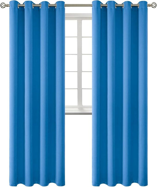 BGment Room Darkening Curtains 120 Inches Long - Grommet Thermal Insulated Drapes Window Treatment Curtains for Bedroom, 2 Panels, 52 x 120 Inch, Classic Blue