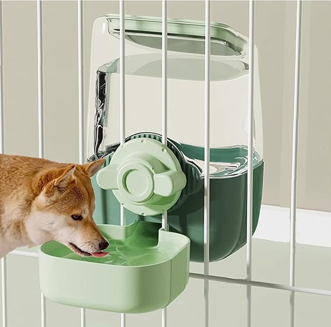 Pet Hanging Automatic Feeders Drinking Bowls，Gravity Rabbit Feeder and Water Set，Cage Cat Food Bowl Feeding Station for Puppy Kitten Chinchilla Hedgehog Guinea Pig Ferret (Yellow-Food)-Mewly Pet