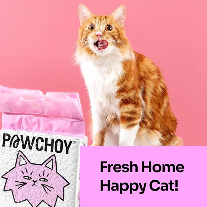 5 in 1 Mixed Cat Litter – Clumping, Flushable, Ultra Absorbent & Fast Drying | 100% Natural, Dust-Free, Low Tracking | with Activated Carbon for Superior Odor Control (4 Bags)-Mewly Pet