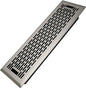 4x14 Inches Heavy Duty Walkable Floor Register - Easy Adjust Air Supply Lever Decorative Floor Vent Covers, Boston Design Vent Covers for Home - Satin Nickel