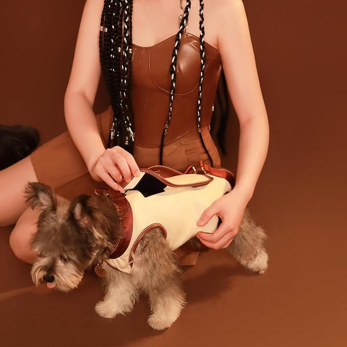 Dog Lift Harness Dog Carrier VES Harness Adjustable Leash with Small Puppy Treat Bag,Fits Most Cars,M-Mewly Pet