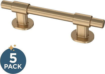 Franklin Brass Adjusta-Pull (5-Pack) Adjustable Drawer Pulls | Fits 1-3/8 to 4 Inch Hole Centers | Champagne Bronze Cabinet Handles| Francisco P44364-CZ-B