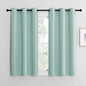 NICETOWN Aqua Blue Room Darkening Curtains for Kitchen, Window Treatment Thermal Insulated Solid Grommet Room Darkening Curtains/Drapes for Bedroom (Set of 2, 42 inches Wide by 50 inches Long)