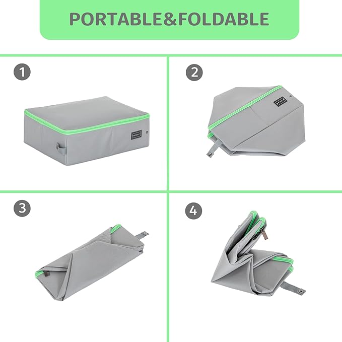 PETSFIT Travel & Portable Cat Litter Box - Leak-Proof, Waterproof Bottom, Collapsible Litter Boxes Perfect for Hotel/Lawn/Car Travel-Mewly Pet