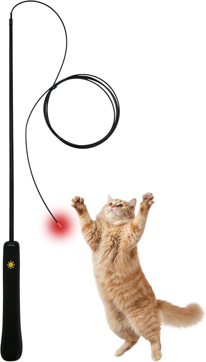 THE WAYS Lumiwhisker Cat Toys for Indoor Cats, LED Light Wand Toy-Mewly Pet