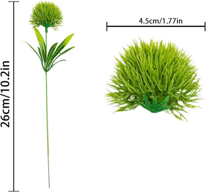 Uieke 10 Pcs Dandelion Artificial Flowers, Artificial Flowers for Decoration Fake Plants Bouquet Plastic Flowers for Home Decoration Wedding Decor Flower Arrangment Green