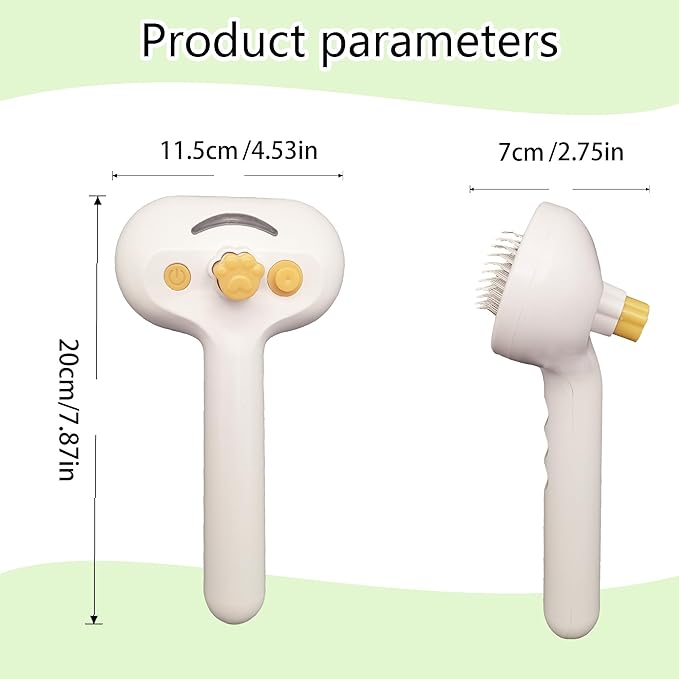 Cat Steam Brush for Shedding Dog Brush with Steam Pet Hair Cleaning Brush Comb for Spray 3 in 1 Pet Grooming for Long & Short Haired Pets – Spritz Defur Comb for cats-Mewly Pet