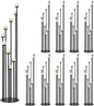 Set of 10 Black Floor Candle Holders,9 Arm Candelabra for Home Decoration,Halloween Christmas Day, Weddings, Dinner Parties Formal Events(Candle Excluded)