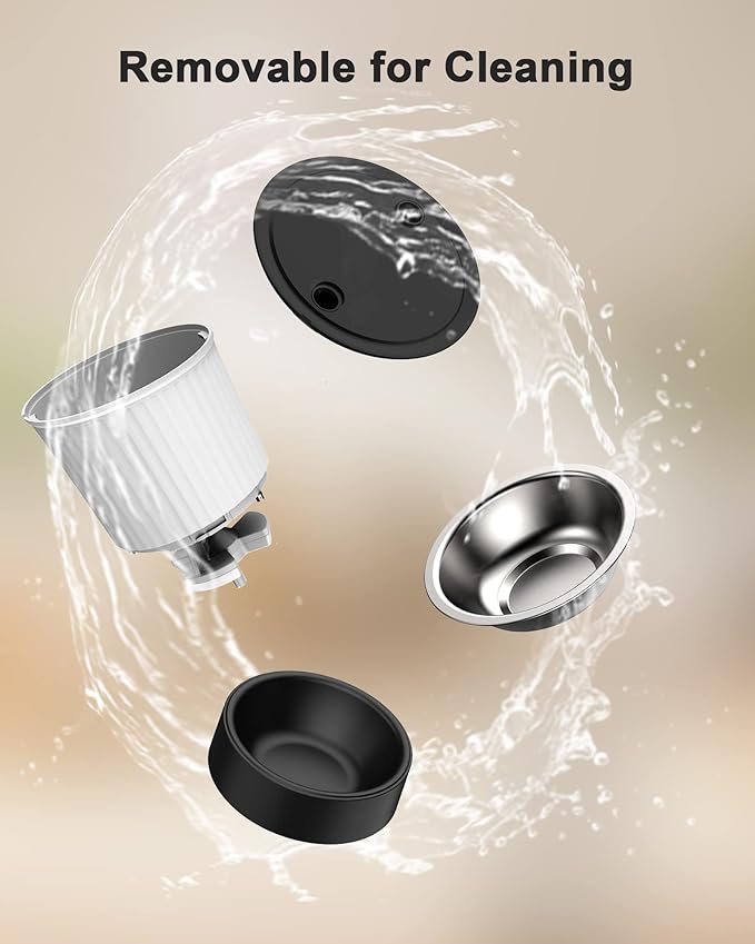 Petory Automatic Cat Feeders Wi-Fi - 4L Dry Food Dispenser for Cats and Dogs 10 Meals per Day Smart Pet Feeder with Desiccant Bag Dual Power Supply 10S Voice Recorder-Mewly Pet