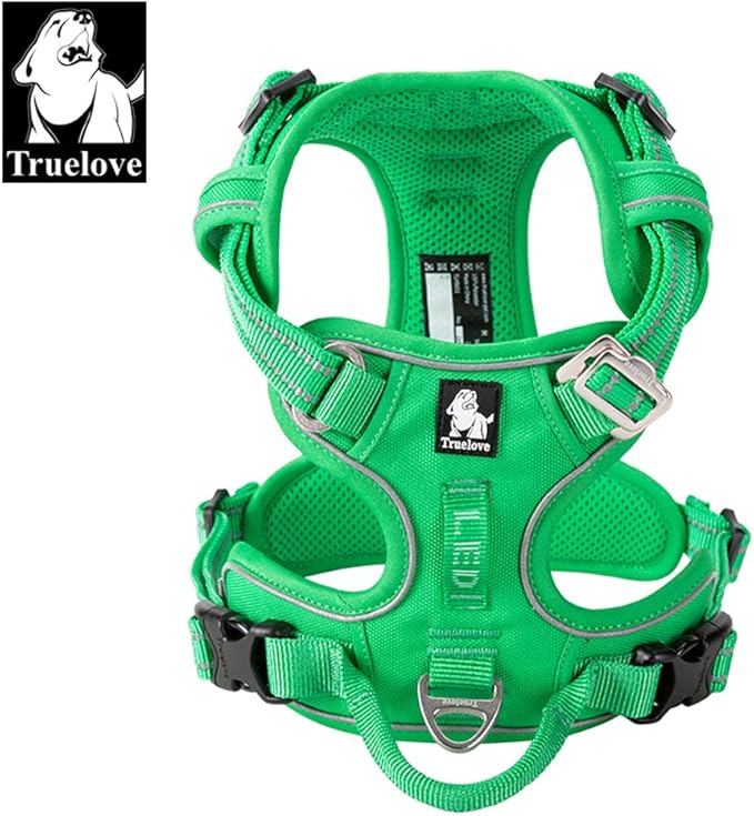 TRUE LOVE Dog Harness No Pull Nylon Reflective Pet Harness Adjustable Comfortable Control Step-in Brilliant Colors Truelove TLH56512 XS Grass Green-Mewly Pet