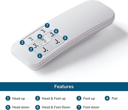 Lucid L150 Adjustable Base – Bed Frame with Head and Foot Incline – Wireless Remote Control – Premium Quiet Motor, Queen size