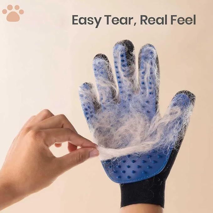 CealumVita Deshedding Glove and Cat Steam Brush Set, Pet Hair Removal Tool with Massage for Dogs and Cats Grooming (Beige spray cmb+gloves-1pair)-Mewly Pet