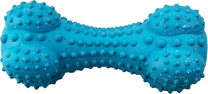 Max Fusion Made with Nike Grind, Arlee Rubber Bone Dog Toy, Dog Toys for All Dogs, Blue Durable & Natural Rubber Chew Toy for Play, Fetch, Tug & Chewing, Large, 1 Count-Mewly Pet