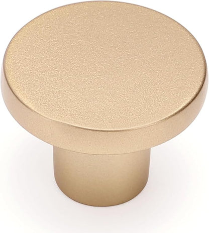 Ravinte 20 Pack Cabinet Knobs Champagne Gold Kitchen Cabinet Knobs Round Dresser Drawer Pulls Closet Door Pulls 1-1/5 Inch