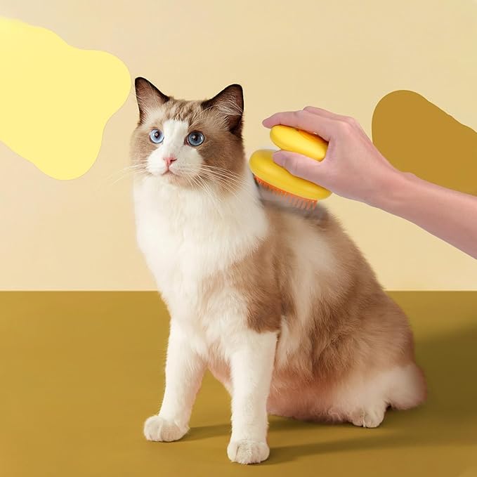 Cat Steam Brush, 3 in 1 Cat and Dog Grooming Brush for Shedding, Pet Hair Cleaning, Silicone Massage, Anti-Static Pet Spray Hair Removal Comb-Mewly Pet
