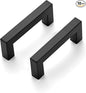 Ravinte 10 Pack 3 Inch Square Cabinet Handles - Matte Black Drawer Pulls, Kitchen Cabinet Hardware
