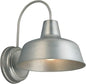 Mason Barn Light 1 Indoor/Outdoor Wall Mount Modern Industrial Farmhouse Design House Light for Patio, Garage, Bathroom, Office, Kitchen, 8 inch, Galvanized, 520965