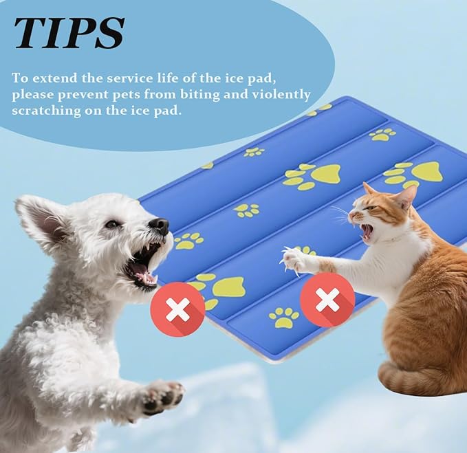 Dog Cooling Mat, Cooling Mat for Dogs & Cat, Provides Instant Relief for Small, Medium, Large Dogs, Washable, Non-Slip Design, Perfect for Hot Summer Days to Keep Pets Comfortable(S 20''*16'')-Mewly Pet