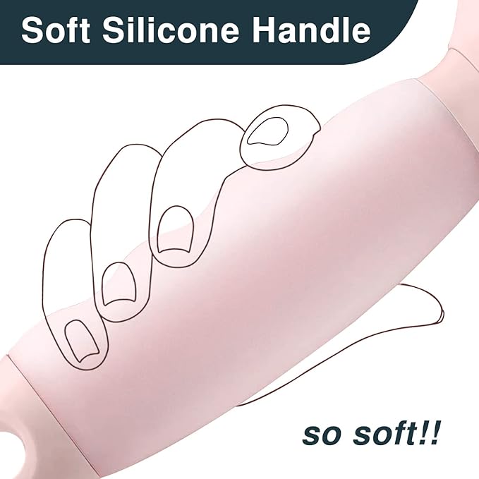 Cat Hair Brush, Soft Silicone Self Cleaning Brush for Short and Long Haired Cats, Pink Pet Grooming Comb, Cat Shedding Brushes-Mewly Pet