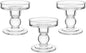 Glass Candle Holders for Pillar Candle or 3/4 inch Taper Candle, Unity Candle Holder Set of 3 for Wedding Ceremony Set, Candlestick Holder for Table or Home Decoration