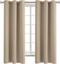 BGment Blackout Curtains - Grommet Thermal Insulated Room Darkening Bedroom and Living Room Curtains, Set of 2 Panels (38 x 63 Inch, Sand)
