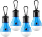 Tent Lamp Portable LED Tent Lights Blue 4 Packs Hook Hurricane Emergency Lights LED Camping Lights Bulb Camping Tent Lanterns Camping Equipment for Camping Hiking Backpacking Fishing Outage
