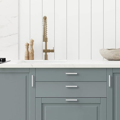 Ravinte 25 Pack Brushed Nickel Kitchen Cabinet Handles 3-1/2 Inch Cabinet Pulls Square Kitchen Hardware for Cabinet Drawer Pulls Drawer Handles Come with Screwdriver