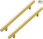 JOY DECOR 10 Pack Cabinet Handles, Gold Cabinet Pulls, 6-1/4 in Hole Center Kitchen Cabinet Handles, Stainless Steel T Bar Handles for Dresser Drawers